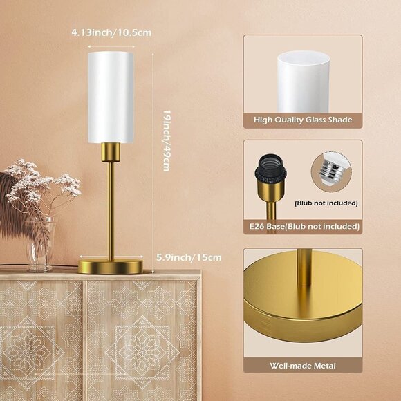 VINTAGE STYLE TOUCH CONTROL TABLE LAMP OFFICE LAMP NIGHTSTAND LAMP NWT - Picture 4 of 9